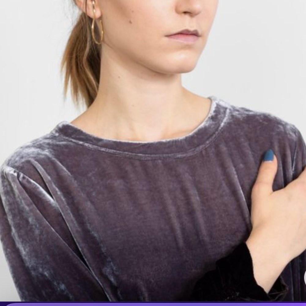 RAQUEL ALLEGRA - VELVET JANE NIGHT OMBRE BLOUSE L